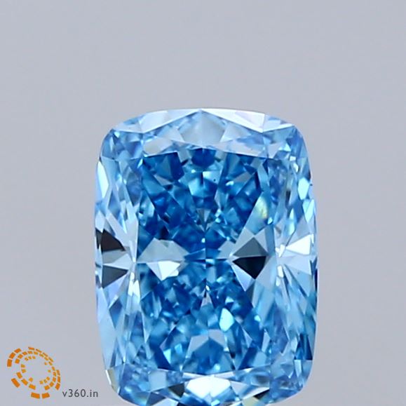 1.02ct Cushion FANCY VIVID BLUE VS1 Lab Created Diamond