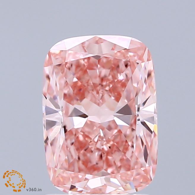 1.93ct Cushion FANCY VIVID PINK VVS2 Lab Created Diamond