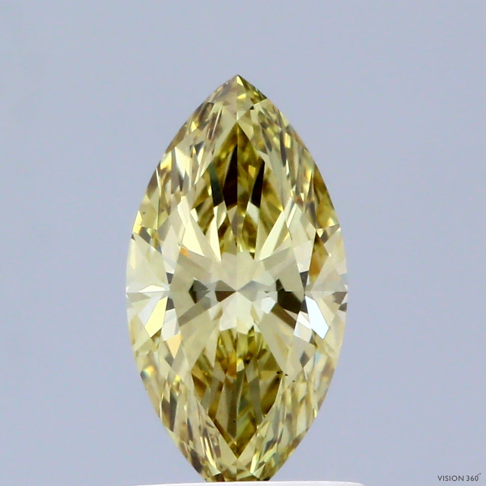 1.02ct Marquise FANCY INTENSE YELLOW VS1 Lab Created Diamond