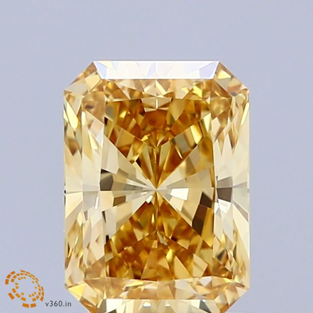 1.68ct Radiant FANCY INTENSE YELLOW VVS2 Lab Created Diamond