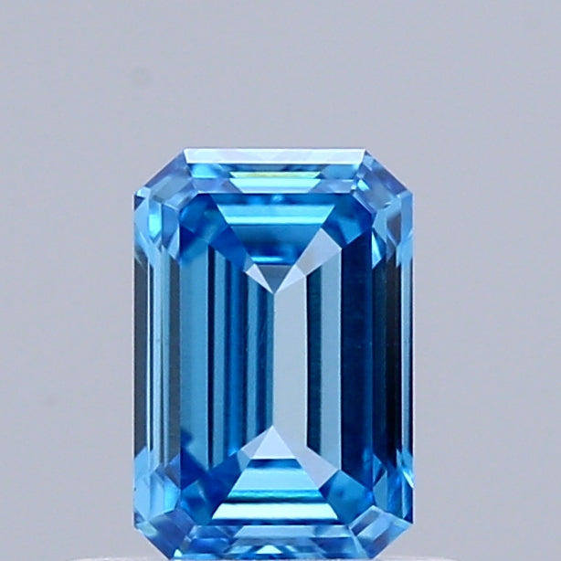 0.58ct Emerald FANCY VIVID BLUE VS1 Lab Created Diamond