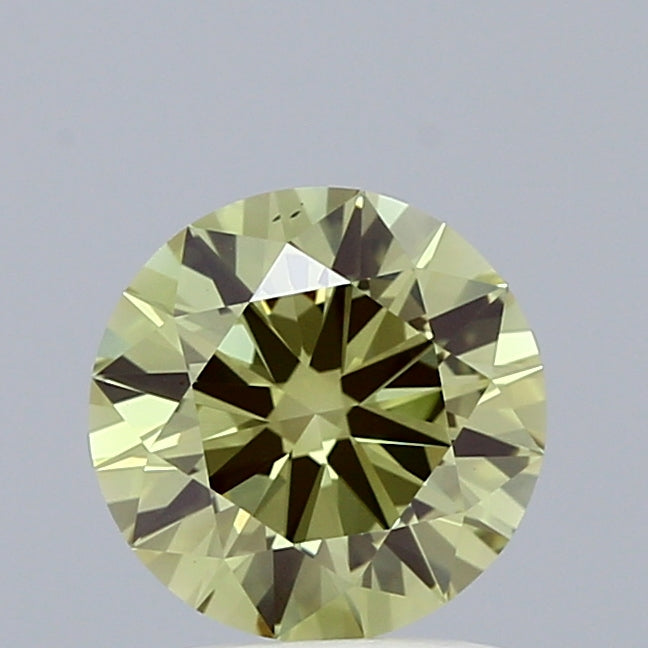 1.34ct Round FANCY VIVID GREEN VS1 Lab Created Diamond