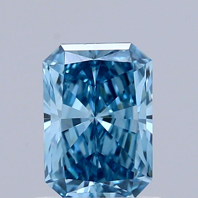 0.77ct Radiant FANCY VIVID BLUE VVS2 Lab Created Diamond