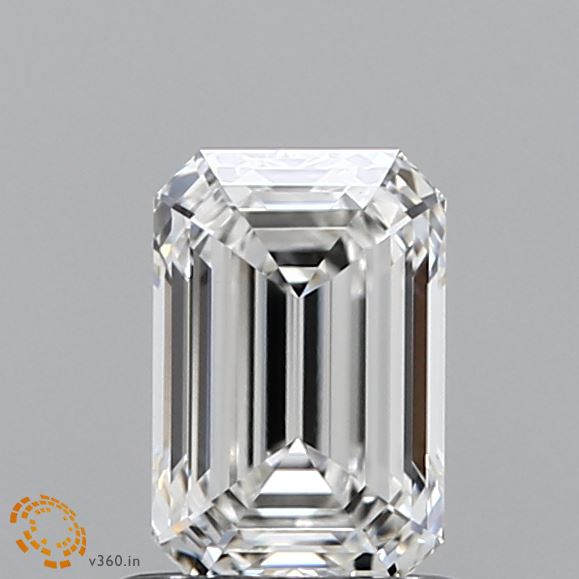 0.97ct Emerald F VS1 Lab Created Diamond