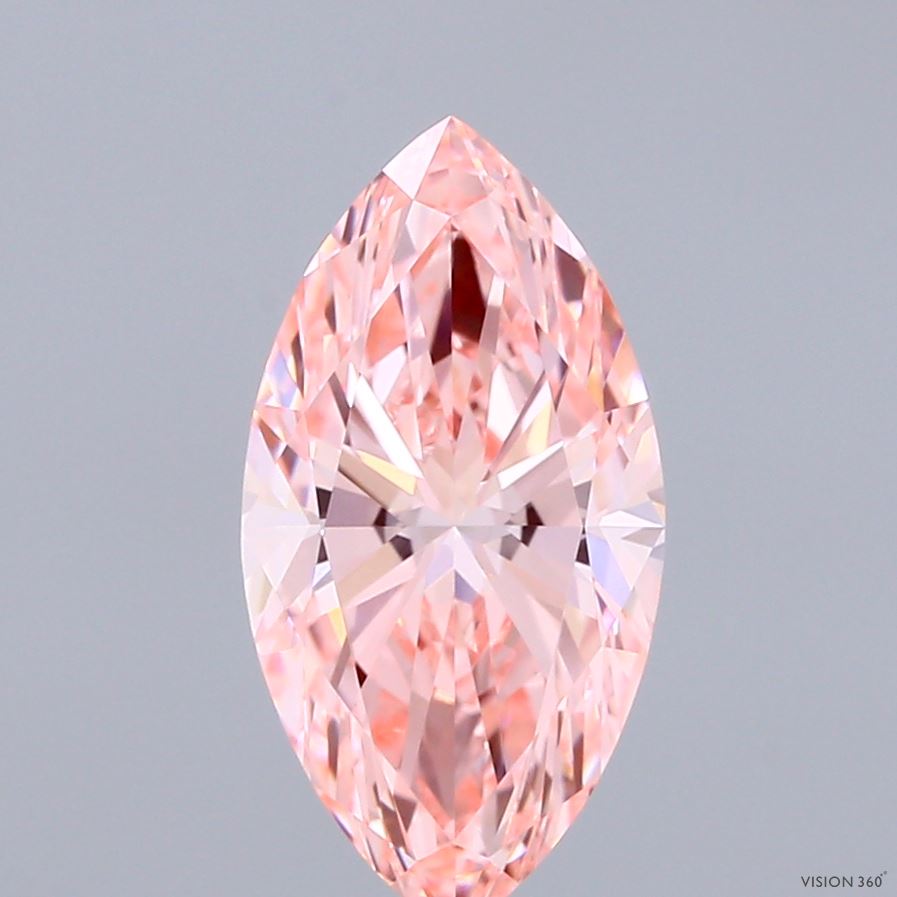 2.11ct Marquise FANCY VIVID PINK VVS2 Lab Created Diamond