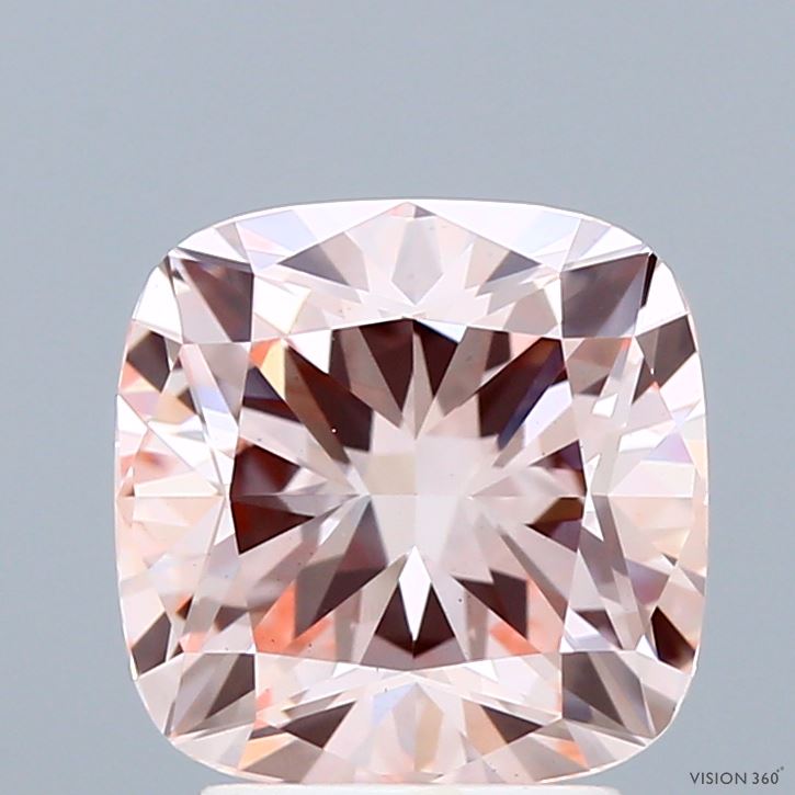 3.07ct Cushion FANCY INTENSE PINK VS1 Lab Created Diamond