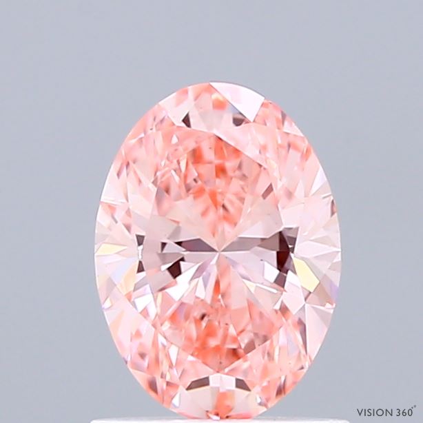 0.95ct Oval FANCY VIVID PINK VS1 Lab Created Diamond