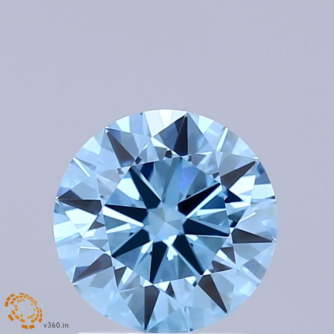 1.54ct Round FANCY VIVID BLUE VVS2 Lab Created Diamond