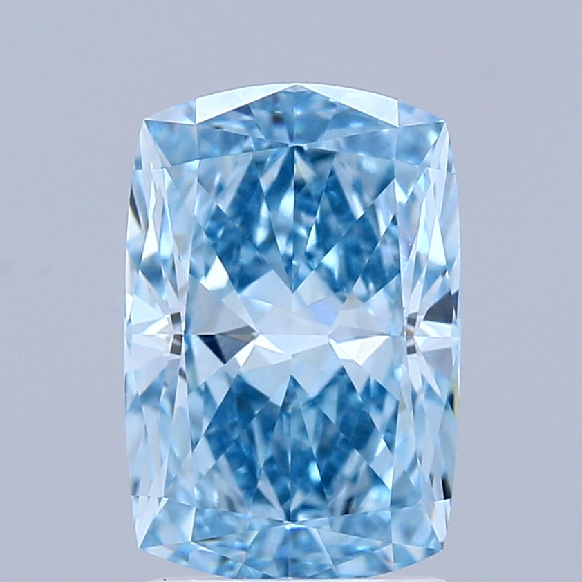 2.03ct Cushion FANCY VIVID BLUE VVS2 Lab Created Diamond