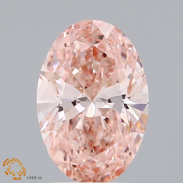 1.07ct Oval FANCY INTENSE PINK VS1 Lab Created Diamond