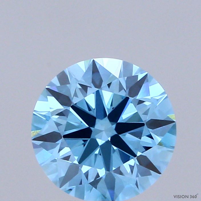 1.73ct Round FANCY VIVID BLUE VS1 Lab Created Diamond