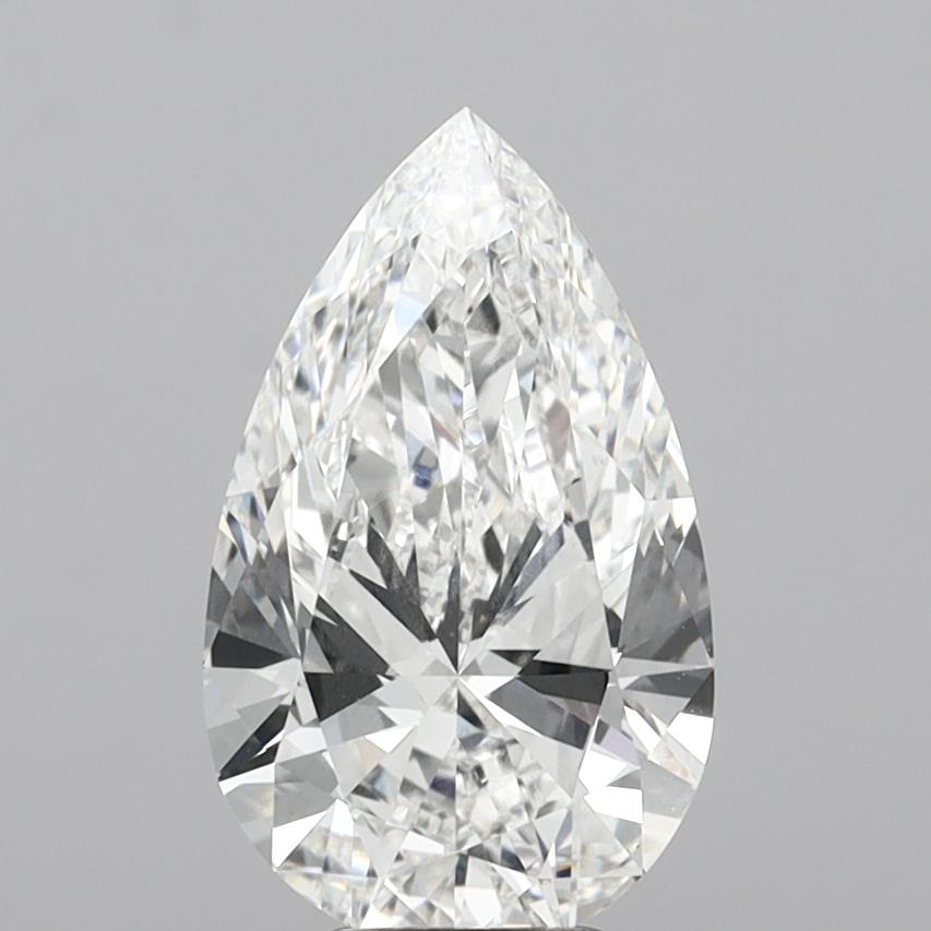 5.01ct Pear F VVS2 Lab Created Diamond