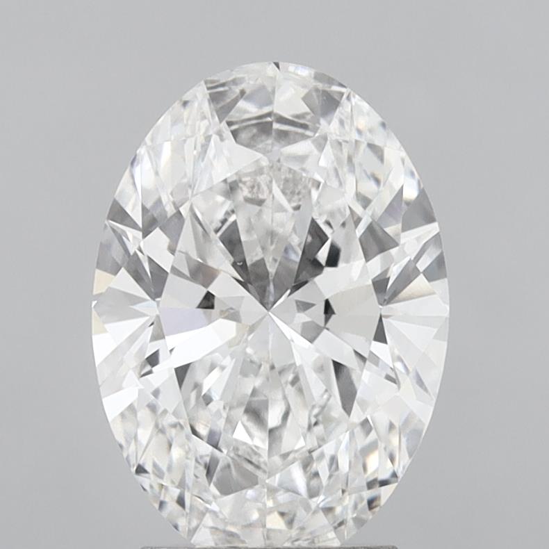 2.87ct Oval D VVS2 Lab Created Diamond