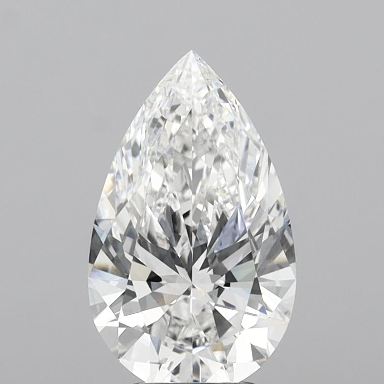 3.7ct Pear E VVS2 Lab Created Diamond