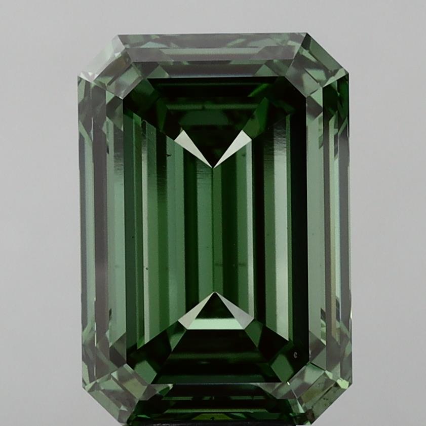9.57ct Emerald  VS2 Lab Created Diamond