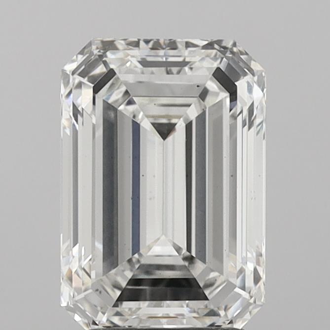 2.87ct Emerald F VS2 Lab Created Diamond