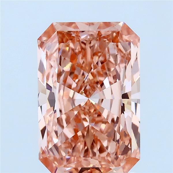 2.08ct Radiant FANCY VIVID PINK VVS2 Lab Created Diamond