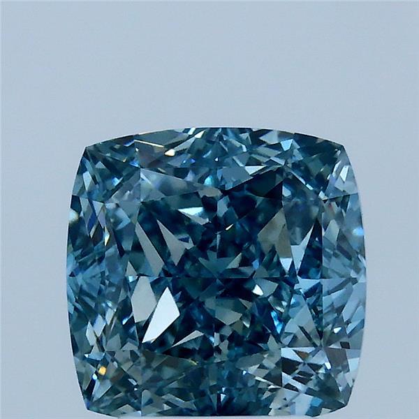 3.03ct Cushion FANCY VIVID BLUE VS1 Lab Created Diamond