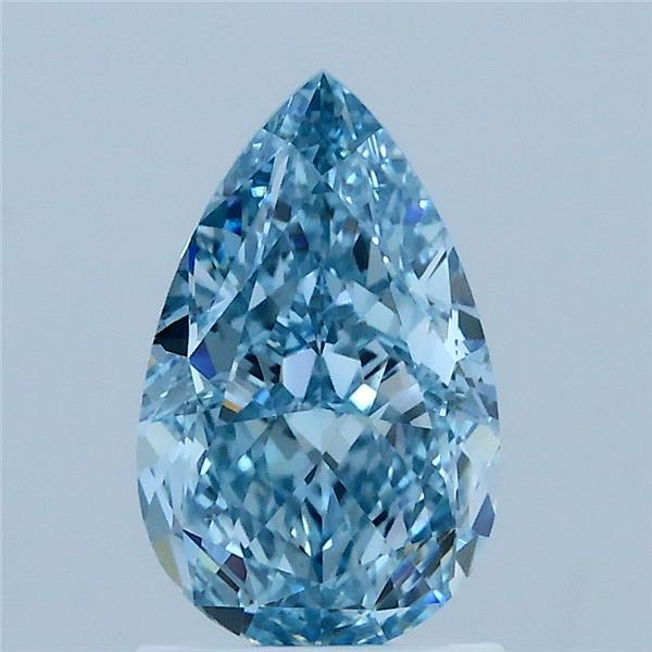 1.56ct Pear FANCY VIVID BLUE VS1 Lab Created Diamond