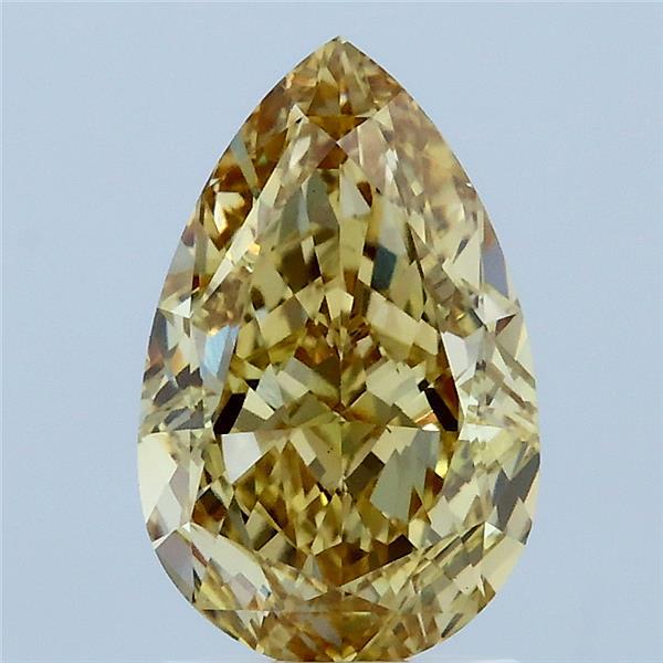 2.09ct Pear FANCY INTENSE YELLOW VS1 Lab Created Diamond