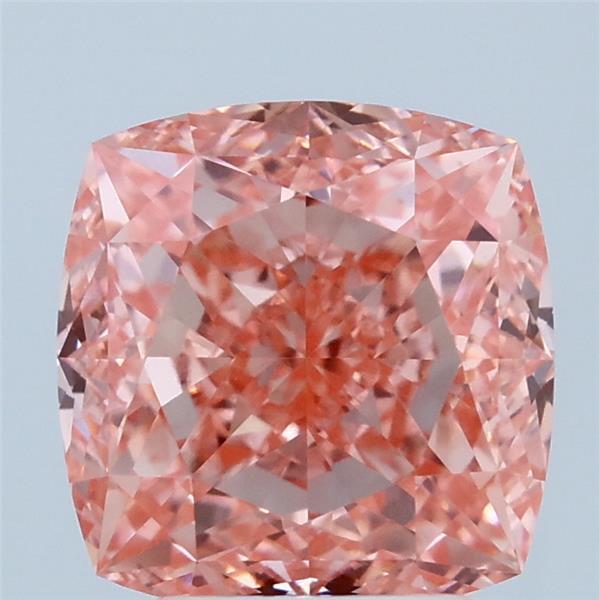 3.66ct Cushion FANCY VIVID PINK VS1 Lab Created Diamond