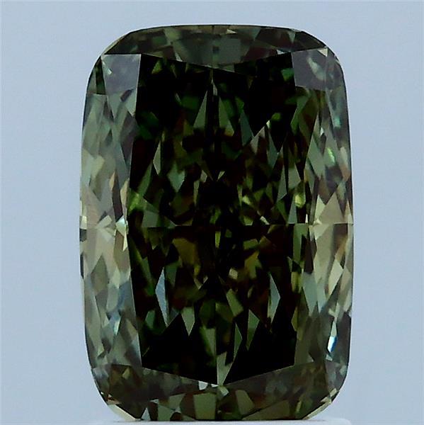 2.09ct Cushion FANCY INTENSE GREEN VVS2 Lab Created Diamond