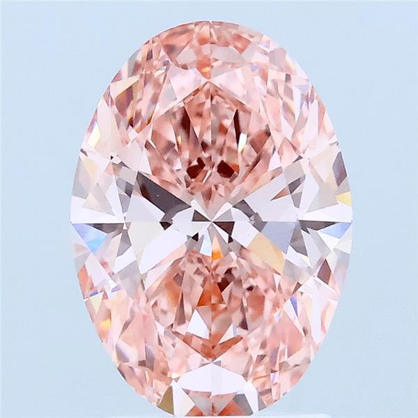 2.03ct Oval FANCY VIVID PINK VVS2 Lab Created Diamond