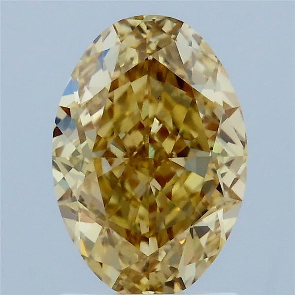 2.08ct Oval FANCY INTENSE YELLOW VS1 Lab Created Diamond