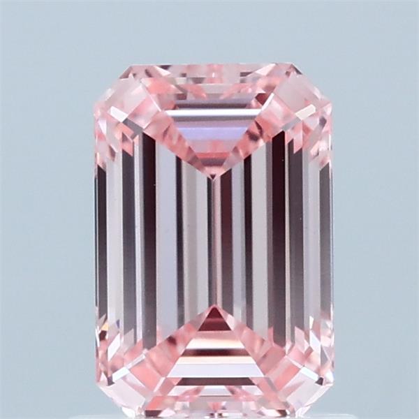 1.03ct Emerald FANCY VIVID PINK VS1 Lab Created Diamond