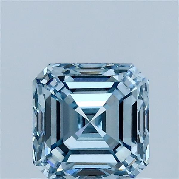 1.11ct Asscher FANCY INTENSE BLUE VS1 Lab Created Diamond