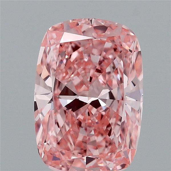 2.01ct Cushion FANCY VIVID PINK VS1 Lab Created Diamond