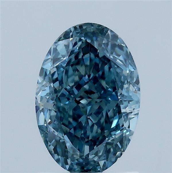 1.59ct Oval FANCY VIVID BLUE VS1 Lab Created Diamond