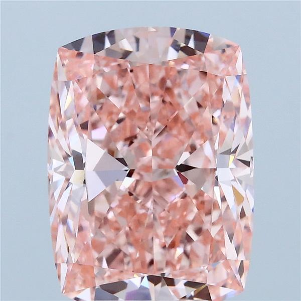 5ct Cushion FANCY VIVID PINK VS1 Lab Created Diamond