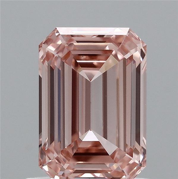 1.02ct Emerald FANCY VIVID PINK VS1 Lab Created Diamond