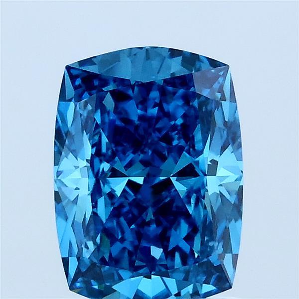 1.53ct Cushion FANCY VIVID BLUE VVS2 Lab Created Diamond