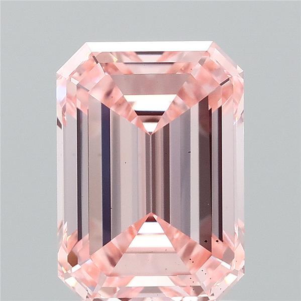 1.88ct Emerald FANCY INTENSE PINK VS2 Lab Created Diamond