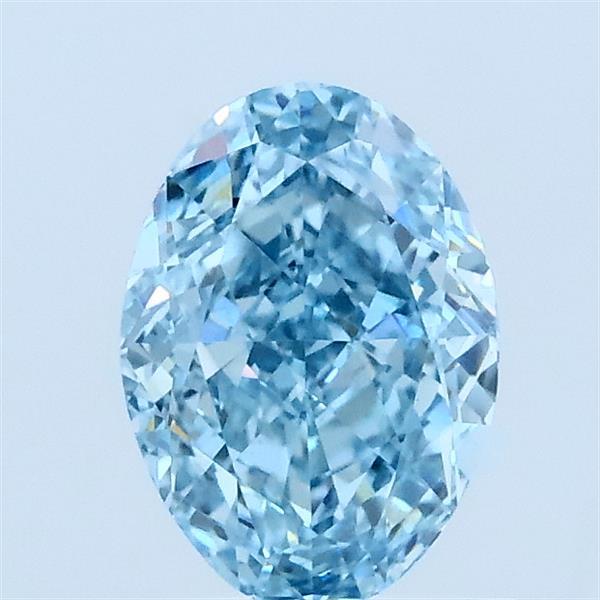 1.09ct Oval FANCY VIVID BLUE VVS2 Lab Created Diamond