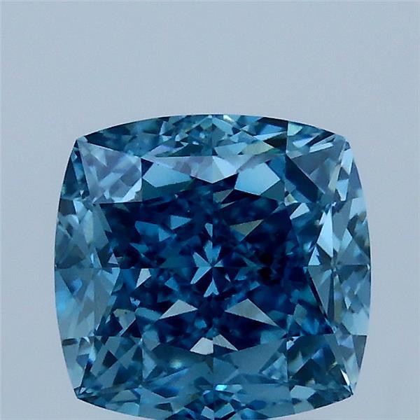 2.06ct Cushion FANCY VIVID BLUE VS1 Lab Created Diamond
