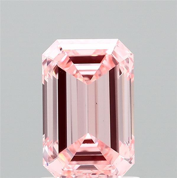 1.51ct Emerald FANCY VIVID PINK VS1 Lab Created Diamond