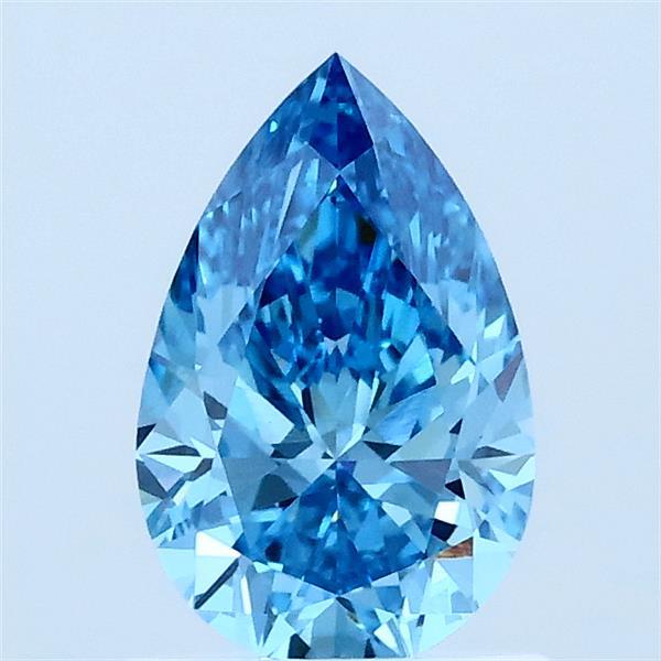 1.01ct Pear FANCY VIVID BLUE VVS2 Lab Created Diamond