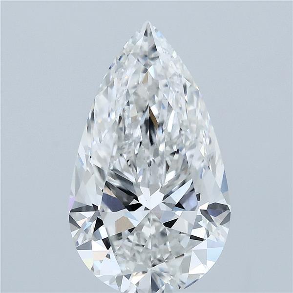 3.02ct Pear F VVS2 Lab Created Diamond
