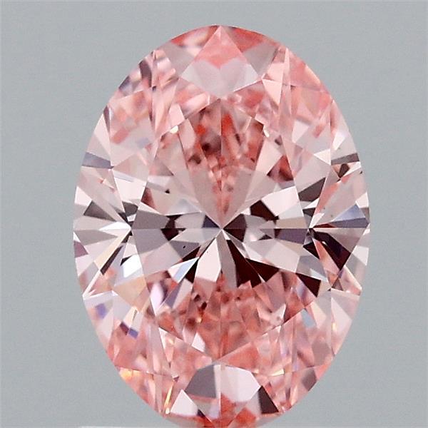 1.16ct Oval FANCY VIVID PINK VS1 Lab Created Diamond