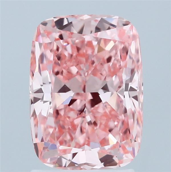 2.17ct Cushion FANCY VIVID PINK VS1 Lab Created Diamond