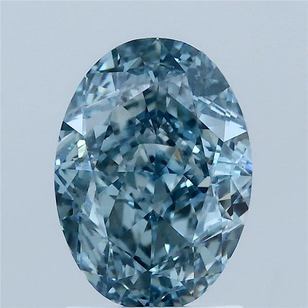 2.1ct Oval FANCY VIVID BLUE VVS2 Lab Created Diamond