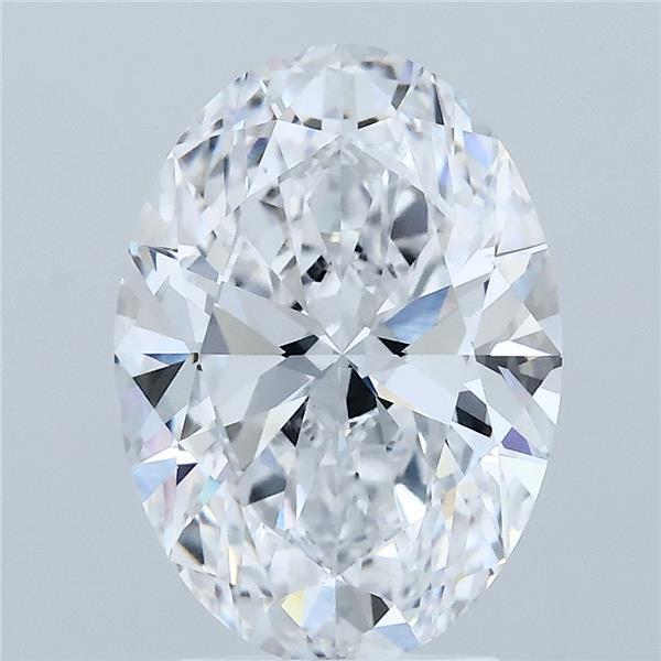 3ct Oval D VVS2 Lab Created Diamond