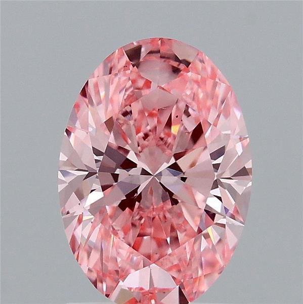 1.64ct Oval FANCY VIVID PINK VS1 Lab Created Diamond