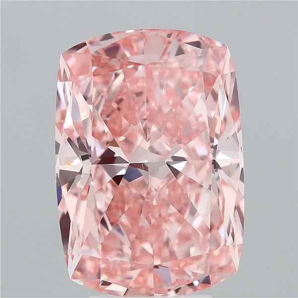 6.09ct Cushion FANCY VIVID PINK VVS2 Lab Created Diamond