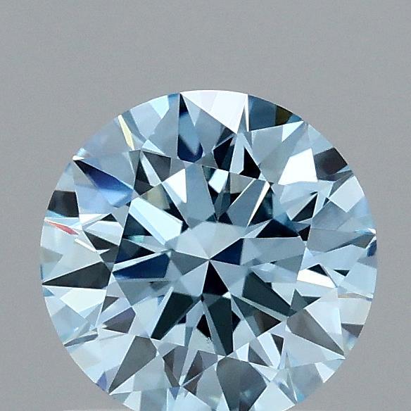 1.03ct Round FANCY VIVID BLUE VVS2 Lab Created Diamond