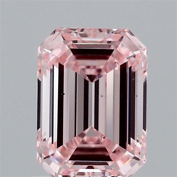 1.23ct Emerald FANCY INTENSE PINK VS2 Lab Created Diamond