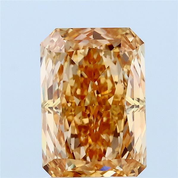 1.88ct Radiant FANCY VIVID ORANGY YELLOW VS1 Lab Created Diamond